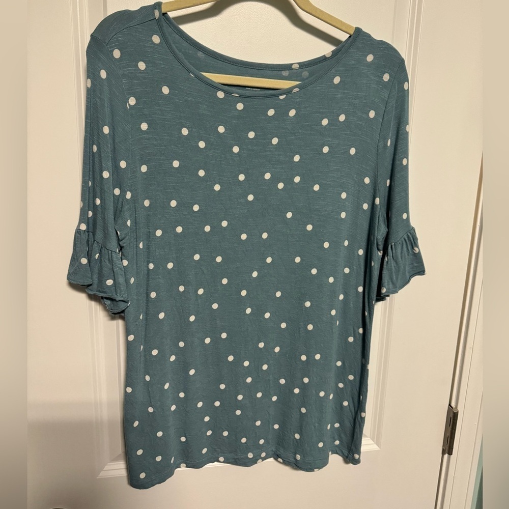 LOFT outlet teal / aqua shirt bundle (2) Size L